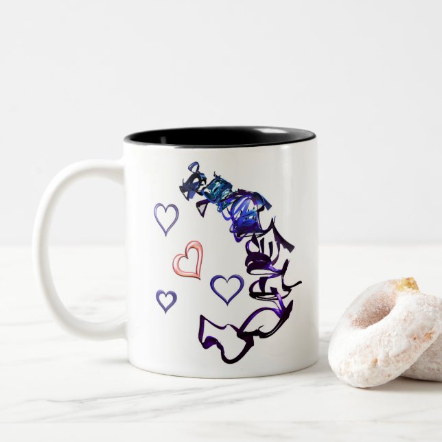 Unchain My Heart Two Tone Mug (With Donut)