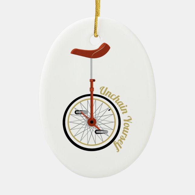 Unchain Yourself Ceramic Tree Decoration (Front)
