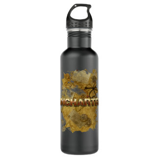 Uncharted Map with Logo TShirt 710 Ml Water Bottle