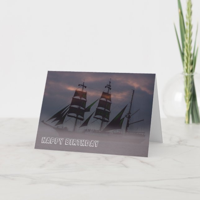 Unchartered Waters - birthday card (Front)