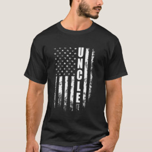 Uncle American Flag 4th of July Vintage Christmas T-Shirt