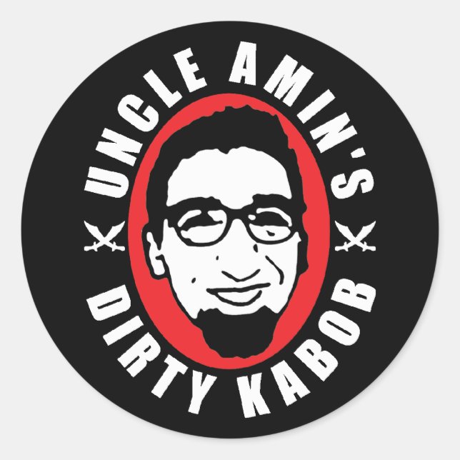Uncle Amin's Dirty Kabob Sticker Black (Front)
