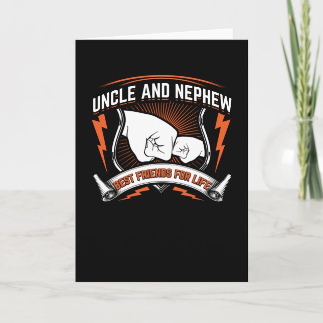 Uncle And Nephew Best Friends For Life | Gift Idea Card (Front)
