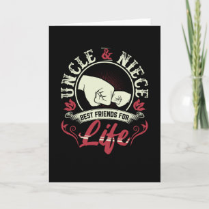 Uncle And Niece Best Friends For Life   Funny Gift Card