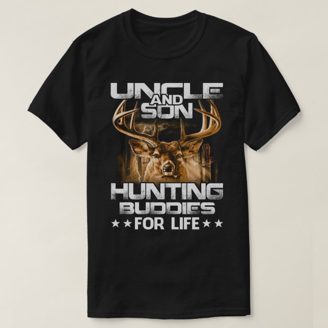 uncle and Son Hunting Buddies For Life T-Shirt Gif (Design Front)