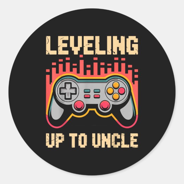 Uncle Art For Uncle Men From Niece Nephew First Ti Classic Round Sticker (Front)