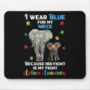 Uncle Aunt Autism Awareness Mouse Pad