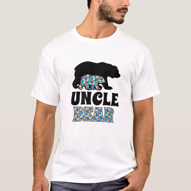 Uncle Bear Autism Awareness T-Shirt (Front)