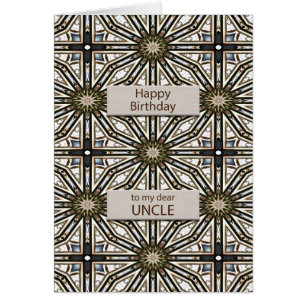 Uncle Birthday Abstract Mandala Design