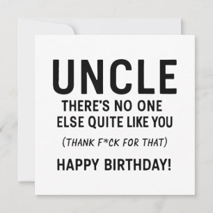 Uncle Birthday Funny Definition  Card