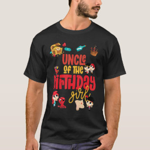Uncle Birthday Girl Pirate Birthday Party Theme Oc T-Shirt