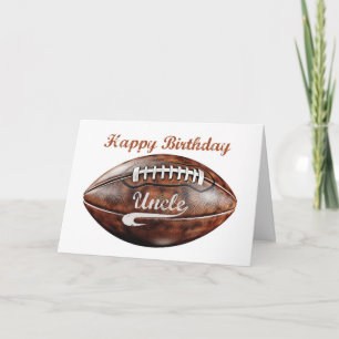 Uncle Birthday Grunge Large Football Sports Card