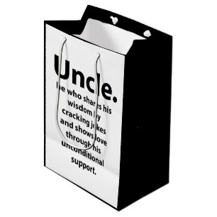 Uncle Birthday Inspirational Funny Medium Gift Bag