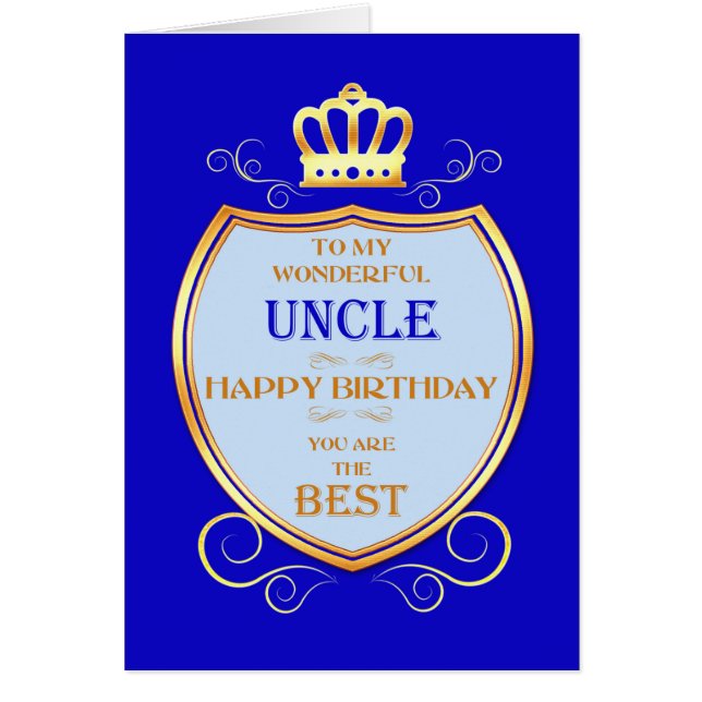 Uncle Birthday with Shield (Front)