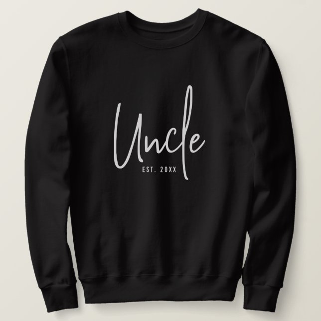Uncle black sweatshirt for men (Design Front)