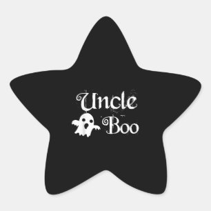 Uncle Boo Funny Halloween Matching Family Gift Star Sticker