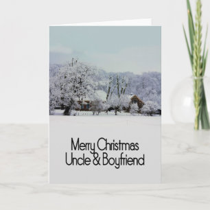 Uncle & Boyfriend Merry Christmas card