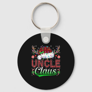 Uncle Claus Christmas Lights Matching Family Xmas Key Ring