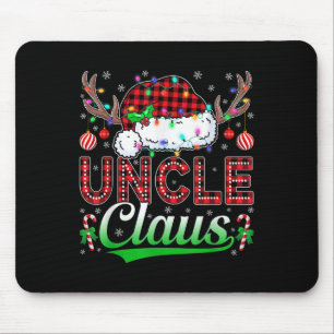 Uncle Claus Christmas Lights Matching Family Xmas  Mouse Pad