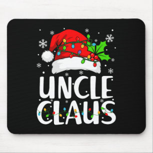 Uncle Claus Christmas Lights Pajama Family Matchin Mouse Pad