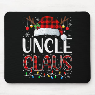Uncle Claus Christmas Lights Pajama Family Matchin Mouse Pad