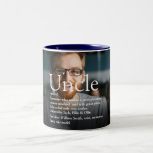 Uncle Cool Fun Modern Typographic Quote Photo Two-Tone Coffee Mug