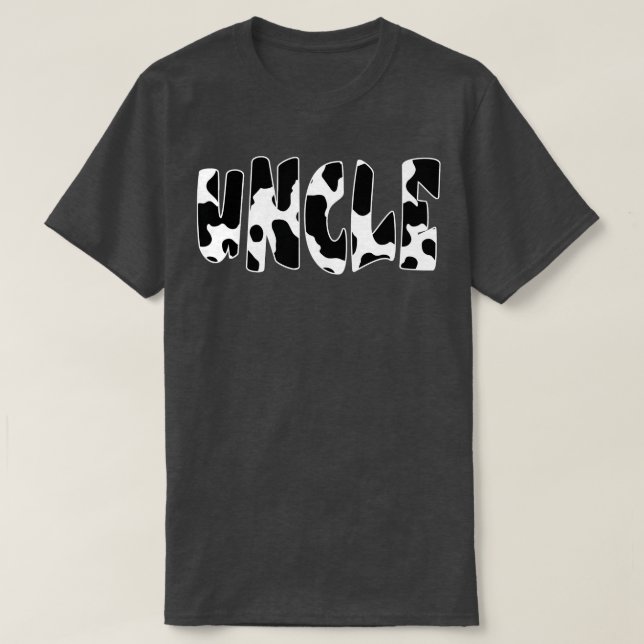Uncle Cow Print Cow Pattern  T-Shirt (Design Front)