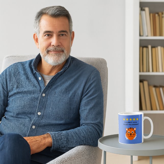 Uncle custom text tiger face coffee mug (Creator Uploaded)