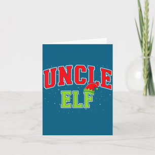 Uncle Elf Christmas Family Matching Group Xmas Unc Card