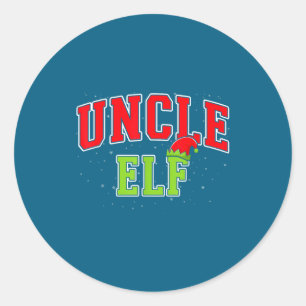Uncle Elf Christmas Family Matching Group Xmas Unc Classic Round Sticker