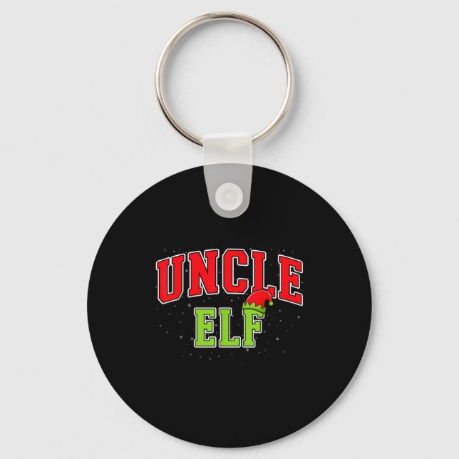 Uncle Elf Christmas Family Matching Group Xmas Unc Key Ring (Front)