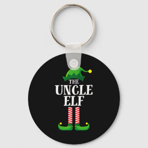 Uncle Elf Matching Family Christmas Party Pajama Key Ring