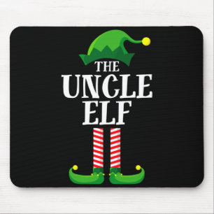 Uncle Elf Matching Family Christmas Party Pajama Mouse Pad