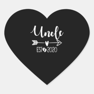 Uncle Est 2020 Heart Love Christmas Gifts Sticker