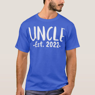 Uncle Est 2022 New Uncle Announcement Baby Shower T-Shirt