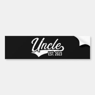 Uncle est. 2023 for pregnancy announcement bumper sticker