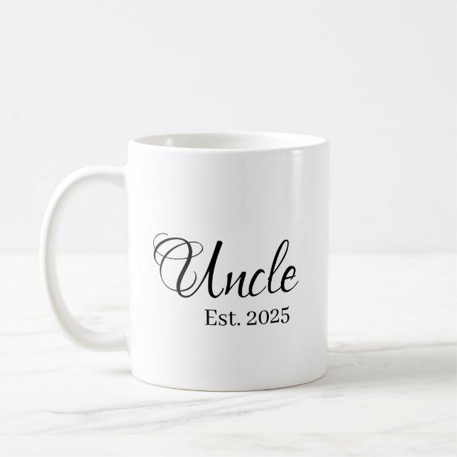 Uncle Est. Year – Established Uncle Milestone Coffee Mug (Left)