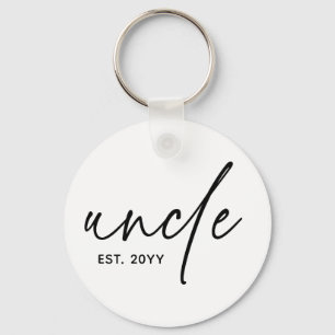 Uncle Established Elegant Typography New Uncle Key Ring