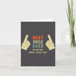 Uncle Ever Inting Finger Niece Nephew Names Card