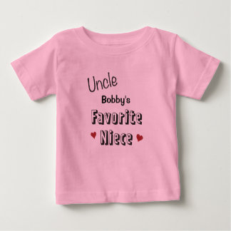 Uncle Favourite Niece Baby T-Shirt Personalised