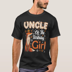 Uncle Fox Animal Birthday Girl Fox B day Family T-Shirt