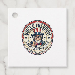 Uncle Freedom Patriotic Uncle Sam Founding Charact Favour Tags