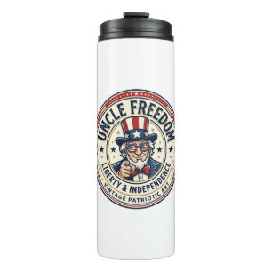 Uncle Freedom Patriotic Uncle Sam Founding Charact Thermal Tumbler