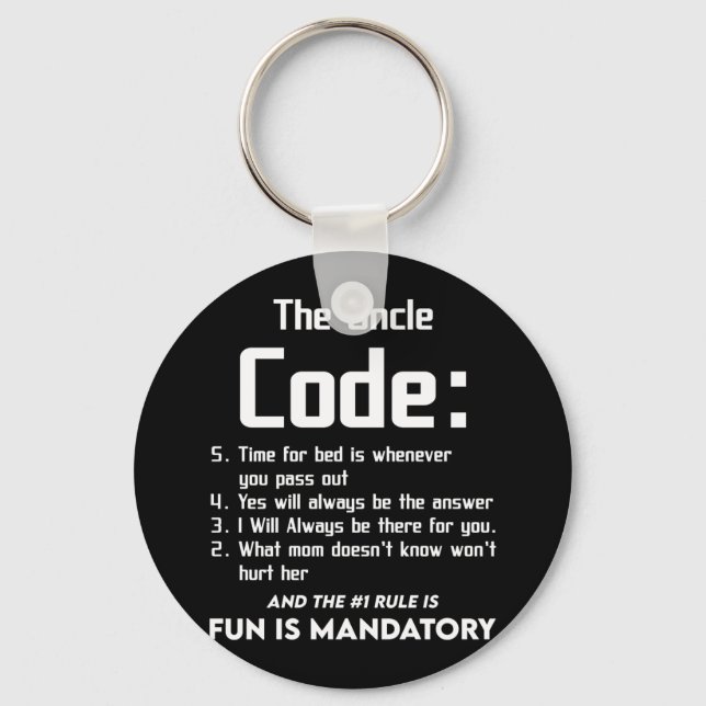 Uncle From Niece Nephew The Uncle Cool 5 Things Key Ring (Front)
