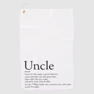 Uncle Funcle Definition Modern Fun Golf Towel