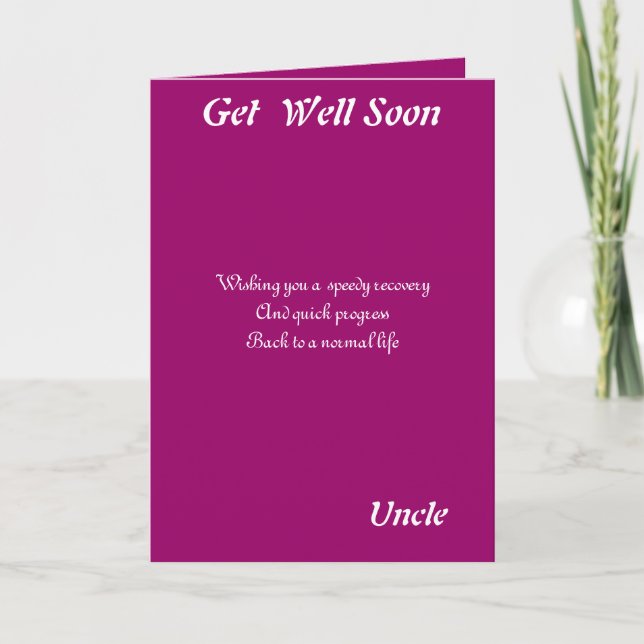 Uncle get well soon cards (Front)