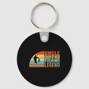 Uncle Godfather And Fishing Legend Key Ring