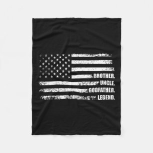 Uncle Godfather Legend Fun Best Funny Uncle  Fleece Blanket