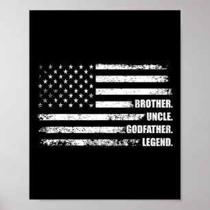 Uncle Godfather Legend Fun Best Funny Uncle Poster