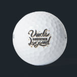 Uncle Godfather Legend Golf Balls<br><div class="desc">Funny t-shirt gift for an uncle godfather legend and a family hero to his godson goddaughter godchild. 
Funny father's day gift birthday present or Christmas gift.
Godfather shirt for the worlds greatest best uncle and godfather ever.</div>